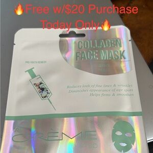 🔥FREE Collagen Face Mask by The Creme Shop w/$20 purchase today only!!!